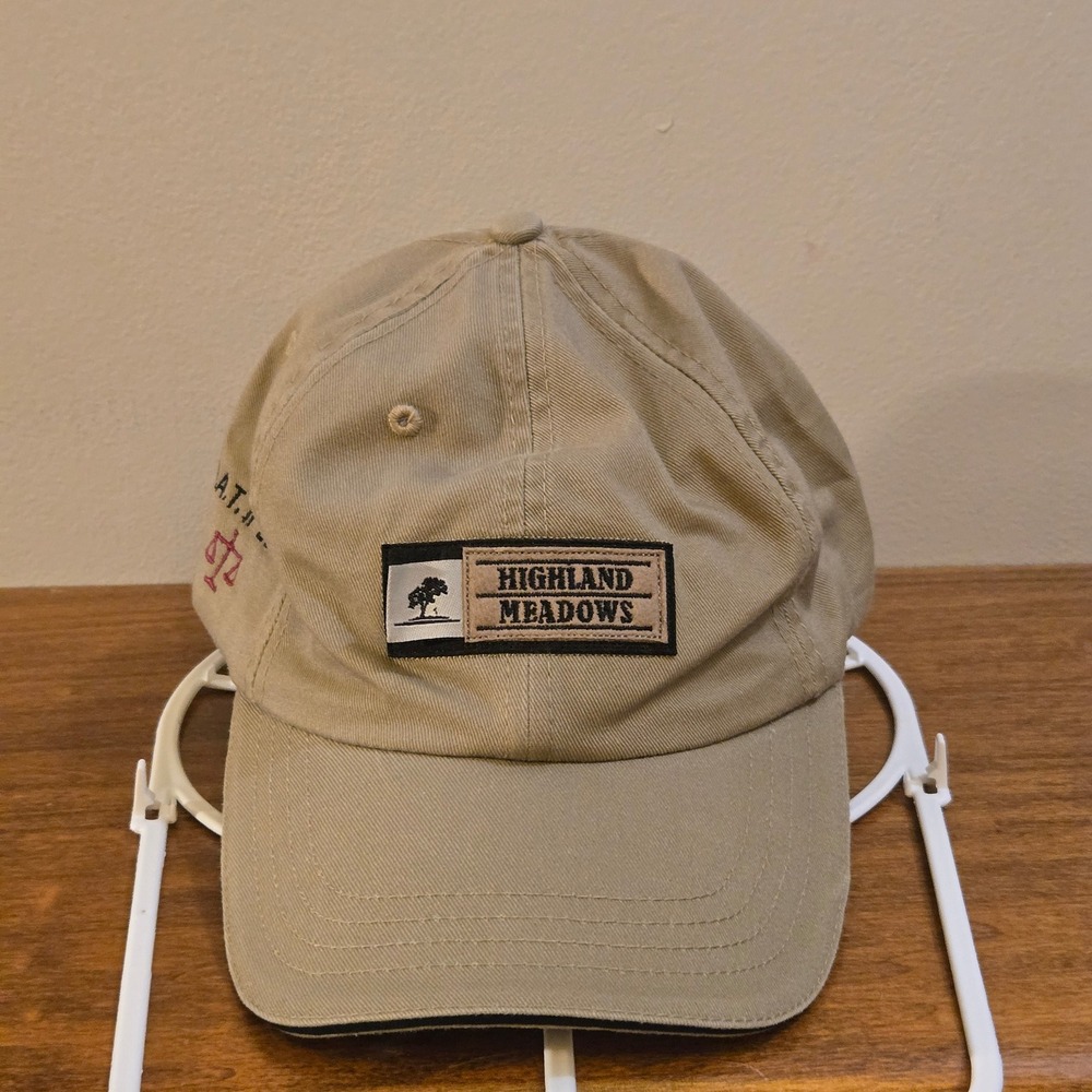 American Dry Goods Highland Meadows Khaki Tan Cotton Strapback Hat 2008 DATII